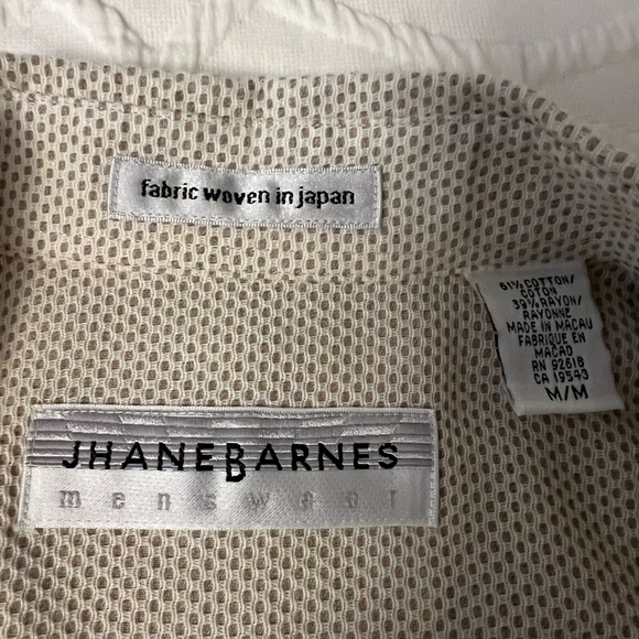 Jhane Barnes Tone on tone patterned short sleeve button down - Picture 2 of 4